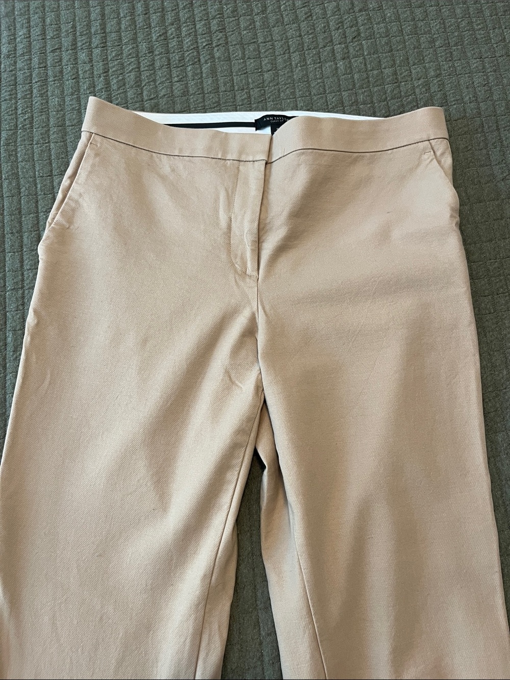 Ann Taylor Tan Curvy Fit Dress Pants